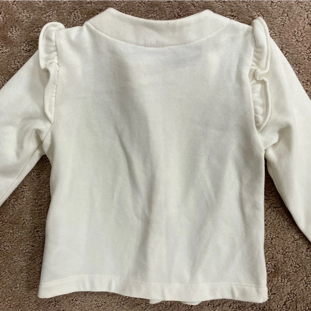 Baby Gap Set Off-White Long Sleeve Cardigan Sweater and Sweatpants 18-24 Months - Picture 5 of 14